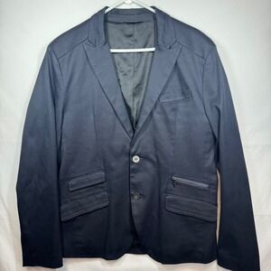 Armani Exchange‎ Men's Navy Blue Two Button Blazer Jacket Modern Casual Sz Large